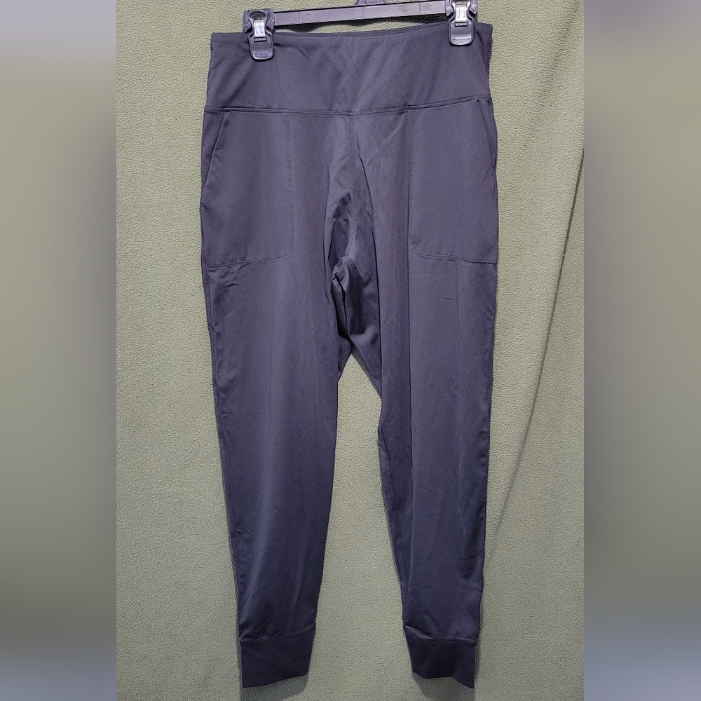 High-Waisted Black Active Joggers Size Large